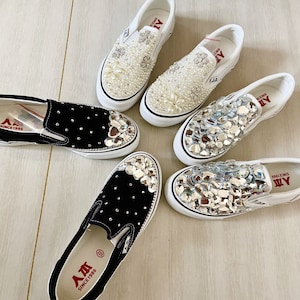 bling canvas shoes custom for women and girls