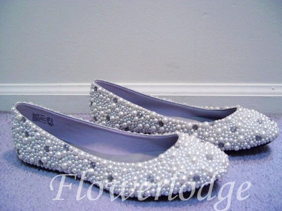 Suave cómodo Ballet pisos calzado Pearlized zapatos perla limpia