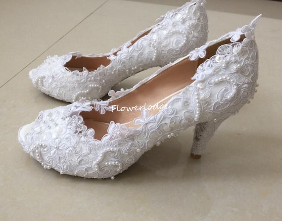 Wedding Shoes With 3 Inch Heel | Designer Wedding Shoes For Bride –  Beautifully Handmade UK