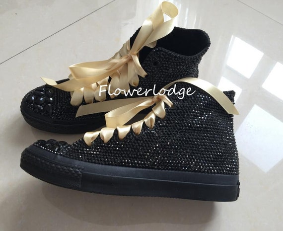 full black high top converse