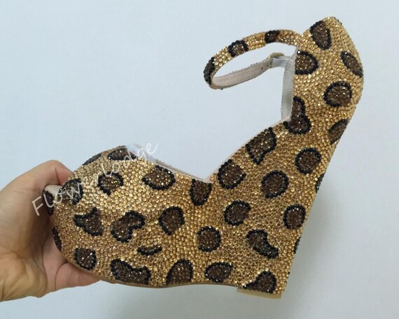 Cheetah wedge best sale shoes