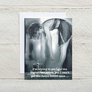 Der Versuch, in die Weihnachtsstimmung zu kommen .... festliche Weihnachtskarte, snarky, Weihnachtskarte, Karte, frohe Weihnachten, Karte [814-338]