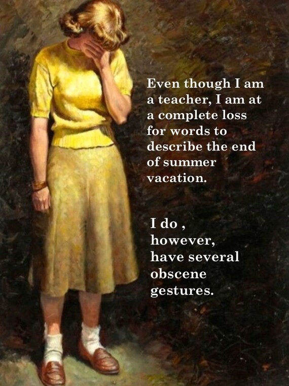 FUNNY TEACHER VINTAGE Pulp Illustration Back to School Card - Etsy Australia FUNNY TEACHER VINTAGE Pulp Illustration Back to School Card - Etsy Australia