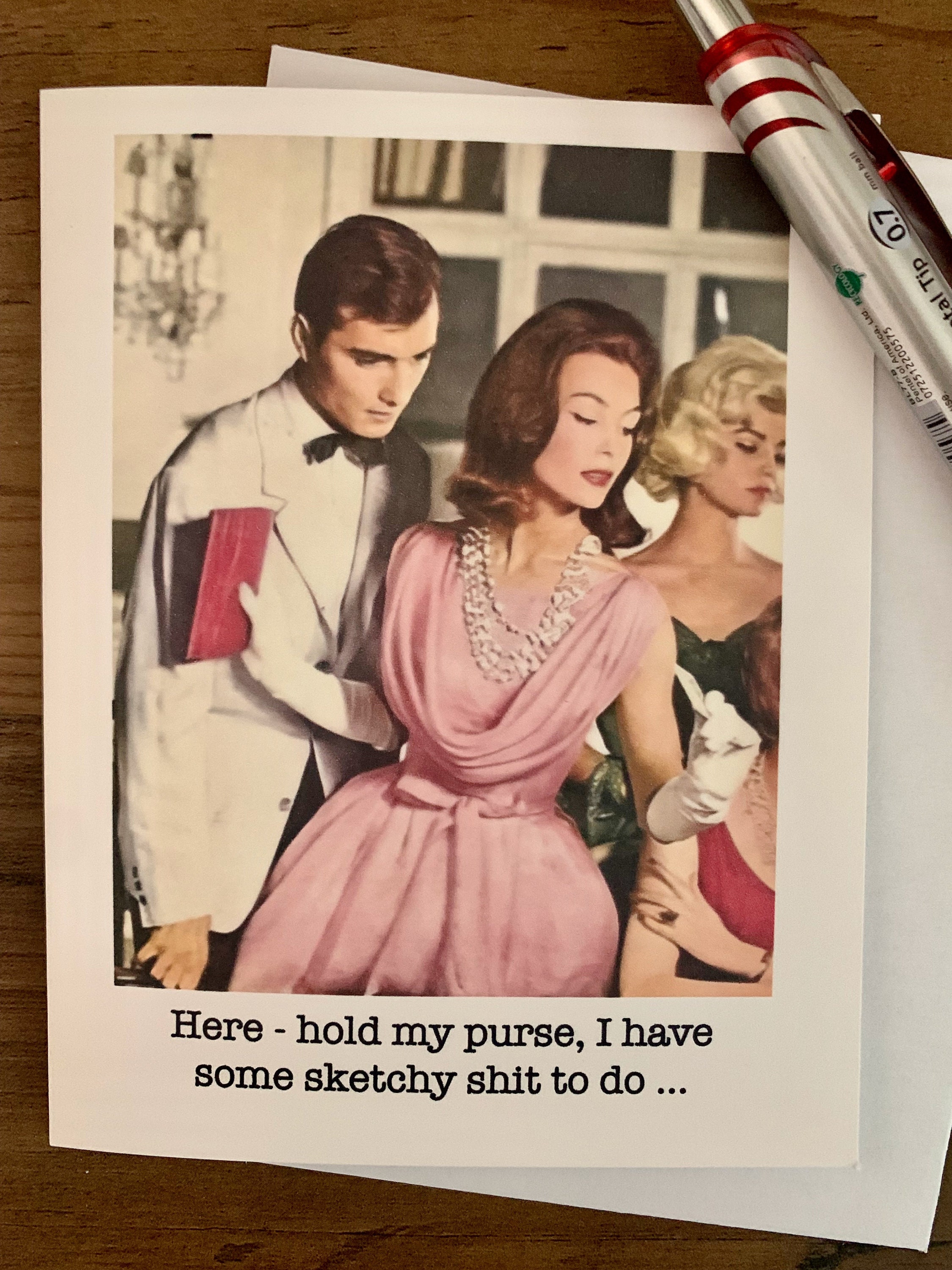 hold my purse! | Funny quotes, Retro humor, Vintage humor