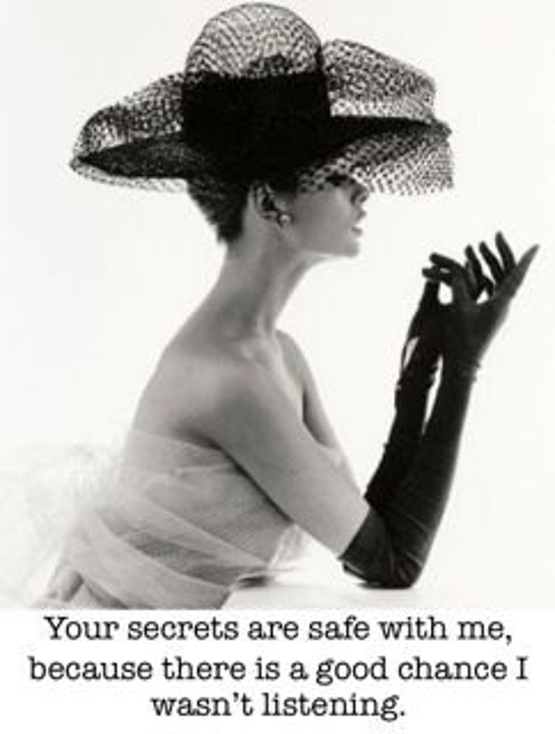 FUNNY ANY OCCASION Card. Hilarious Retro Card Vintage Card. secrets