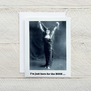 Here For The Boos ... funny blank halloween greeting card, snarky halloween card  trick or treat, halloween party invitations [814-309]