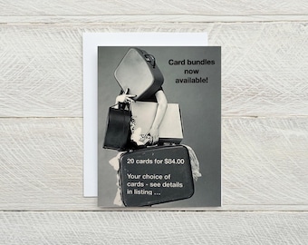 Select Any 20 Cards "Boxed" Set, Snarky, Funny Greeting Cards, Choose Your Own, Multi-Pack Assorted, Blank Inside, Greeting Card Bundle