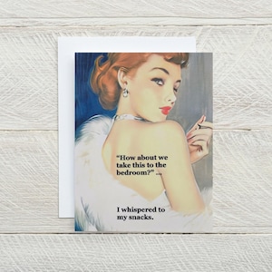 Zullen we dit naar de slaapkamer brengen? ... grappige blanco snarky wenskaart, kaart voor de lol, kaartenset, kaart voor elke gelegenheid [814-379]