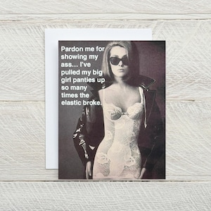 Pardon für's Reine zeig'nen Mund....LUSTIGE VINTAGE/RETRO Karten, zum reinhängen, just for fun, bissig, erwachsener, weiter so, don't give up [814-265]