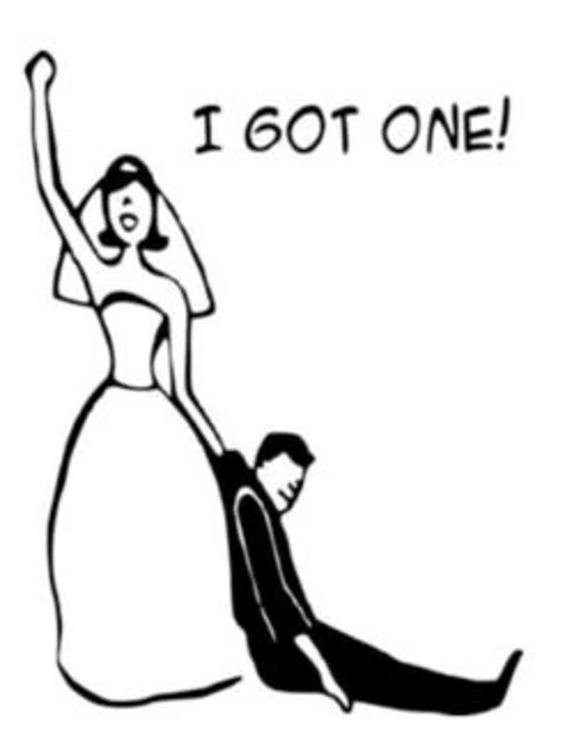 814-125 Humorous Retro Card Vintage Card FUNNY WEDDING Card Got One- card.