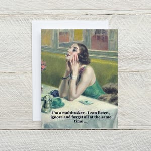 Je suis polyvalent... carte de voeux vierge et sarcastique, juste pour le plaisir, carte de coffrets, carte pour toutes les occasions [814-380]