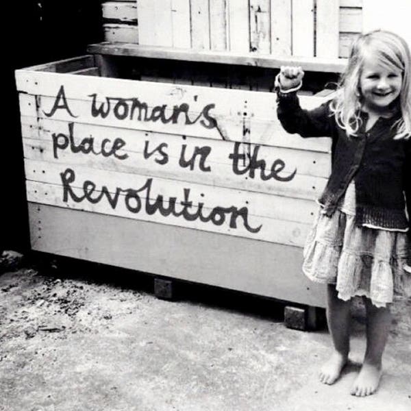 A Woman's Place is in the Revolution- Just because, friendship, women's movement, current events, thinking of you card. [814-276]