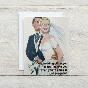 Mein Geschenk an Dich...lustige Blanko-Grußkarte zur Hochzeit, Glückwunschkarte, alles Gute zur Hochzeit, Glückwunschkarte, Braut und Bräutigam [814-124]