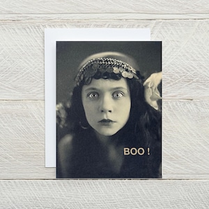 BOO... tarjeta de felicitación divertida de Halloween en blanco, adivina gitana, Halloween espeluznante, invitaciones, truco o trato, Halloween sarcástico [814-296]