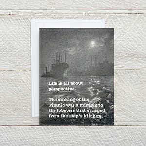 La vita è tutta una questione di prospettiva... incoraggiamento, divertente, sarcastico, lezioni di vita, resisti, solo per divertimento, biglietto di amicizia. [814-211]