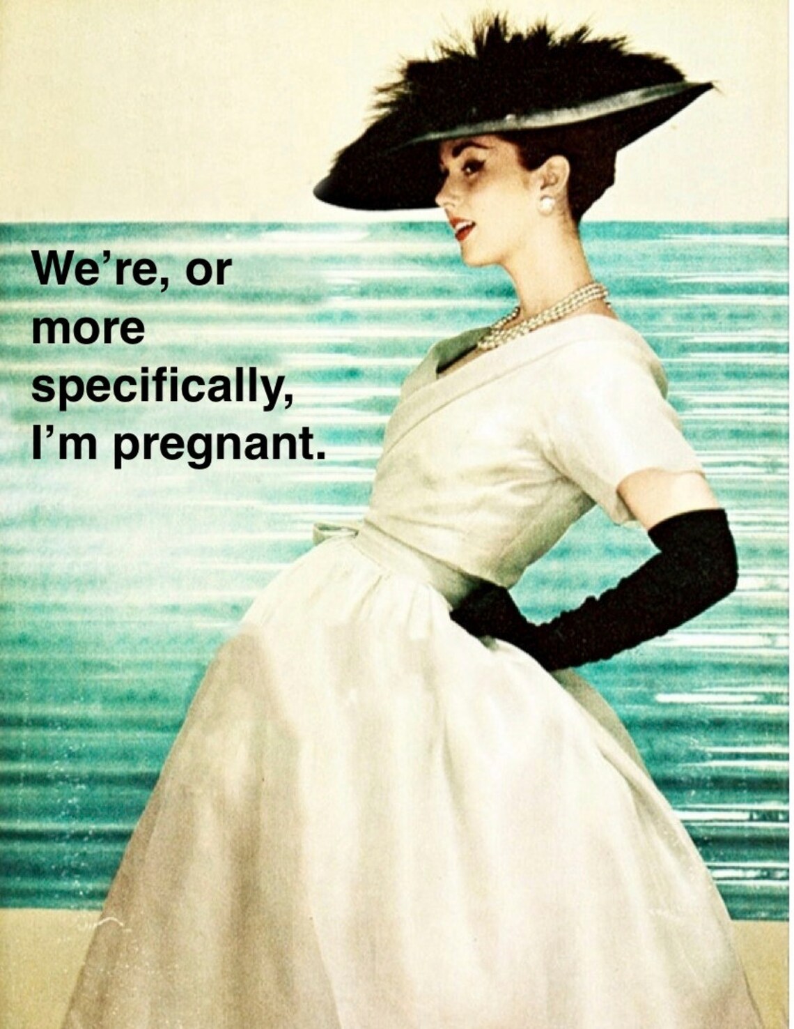 FUNNY PREGNANCY ANNOUNCEMENT Card. Vintage Retro Photography Etsy