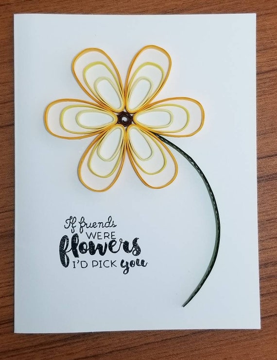 Friendship Flowers Collage Card 2017