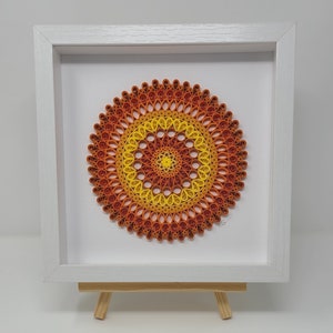 Carta Quilled Mandala - Incorniciato - 9x9