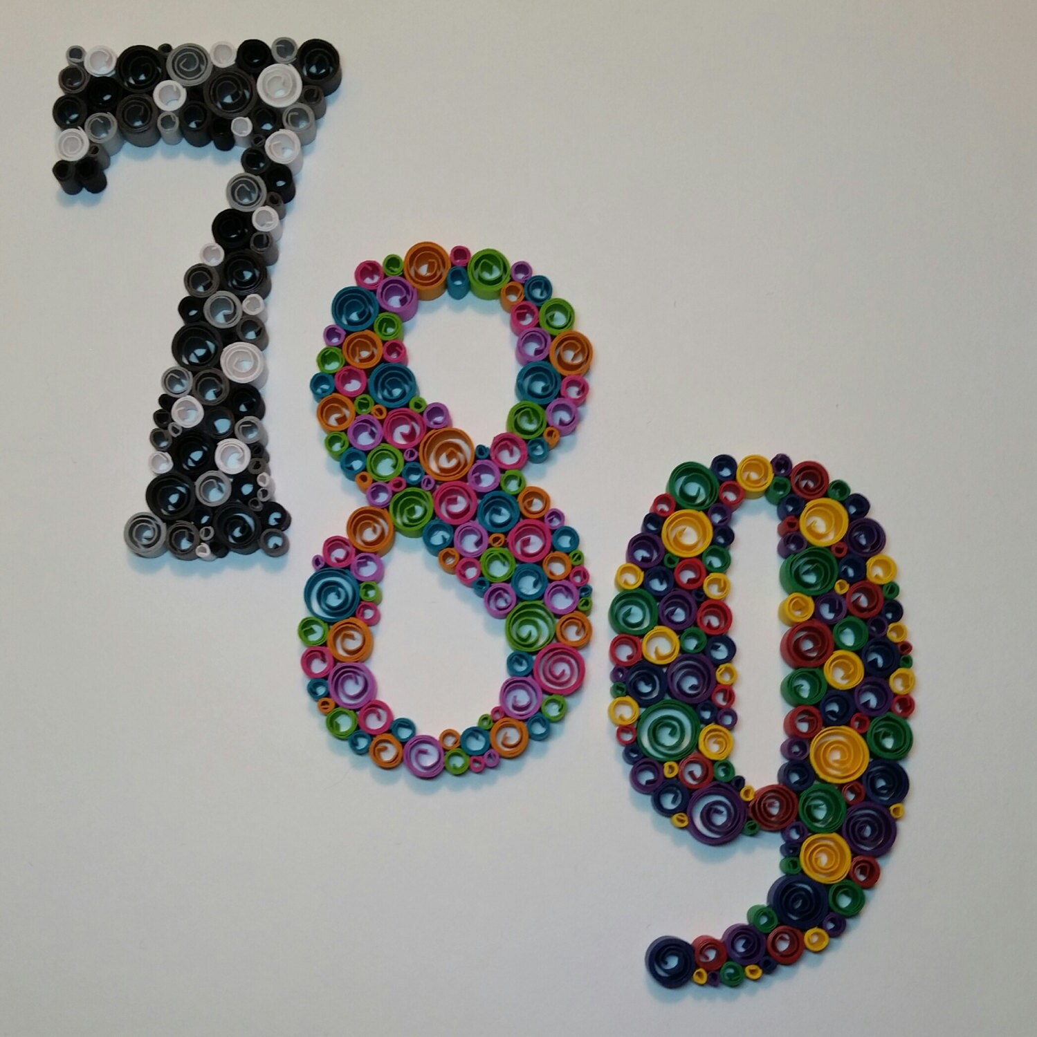 Paper Quilled Number Card 5x6.5 Etsy