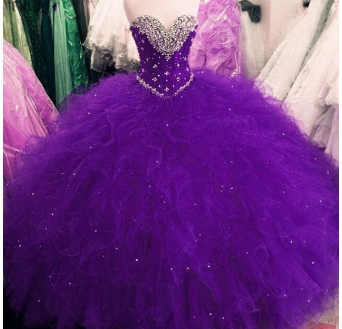 Vestido de quinceañera morado - Etsy México Vestido de quinceañera morado - Etsy México