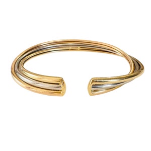Fabulous, 18ct, 18k, 750 tri-colour Gold bangle, bracelet, weight 22.9 grams