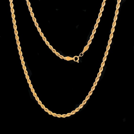 Vintage 9ct 9k 375 Gold Rope Link Chain 