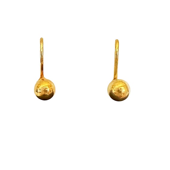 9ct gold ball best sale earrings