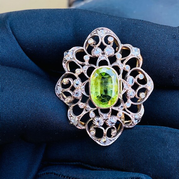 Exquisite, Victorian 14ct 14k, 585 Gold, Peridot … - image 4