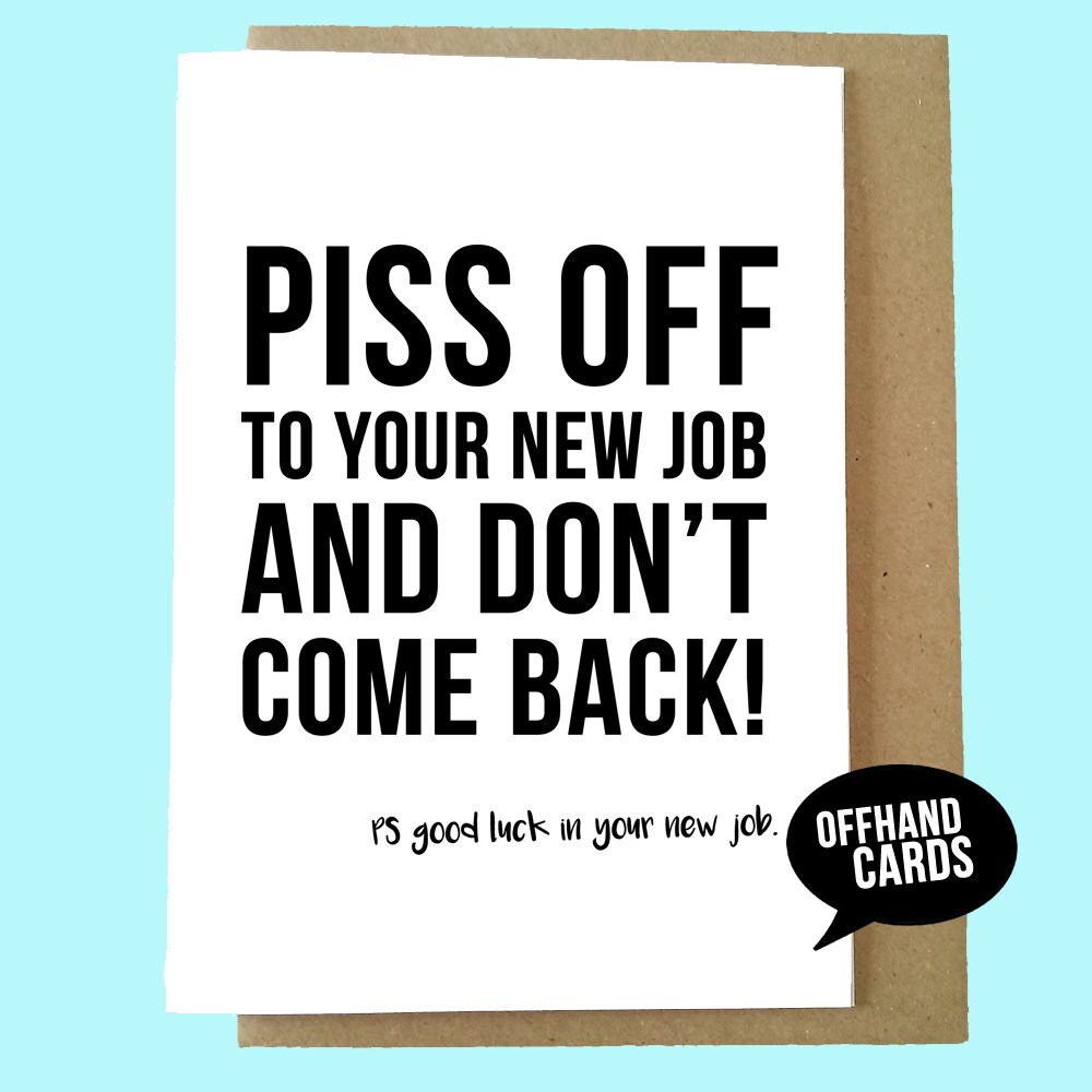 funny new job card congratulations card leaving card etsy congratulations on new job card