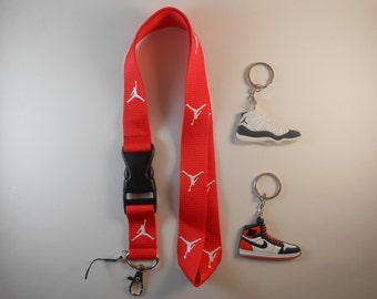 Jordan lanyard with shoe keychain Clearance