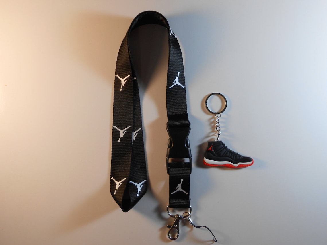 Jordan Lanyard With Jordan Keychain Etsy