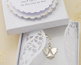 Guardian angel necklace for child, angel necklace baptism, guardian angel children, gift guardian angel, angel jewelry, angel guardian angel necklace girl