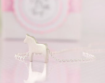 DALA Horse Pendant (small) / Pendant Horses / Necklace with Horse / Chain Pendant Horse/ Necklace Horse / Silver Chain Pendant