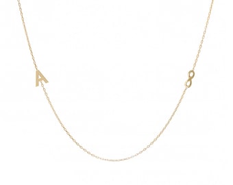 Infinity letter necklace * Infinity symbol necklace * Personalized initial necklace * Infinity necklace * Infinity name necklace