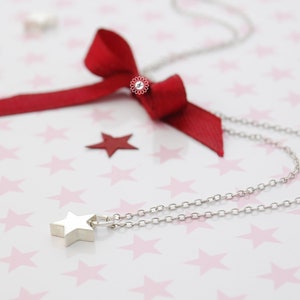 GLÜCKSSTERN pingente carta / corrente de letras / corrente estrela personalizada / corrente com letras / corrente de prata personalizada