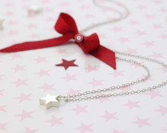 LUCKY STAR pendant letter / letter chain / star chain personalized / chain with letters / silver chain personalized