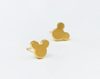 MICKEY MOUSE earrings * Silver Minnie Mouse earrings * Mickey Mouse studs * Mouse jewelry * Disney Miki Mouse
