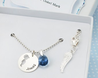 Baptism necklace boy personalized gift baptism baptism gift for boys baptism jewelry engraving boys baby boy baptism gifts from the grandparents