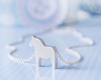 DALA Horse Pendant (classic) / Pendant Horse / Necklace Horse / Chain with Horse / Jewelry handmade / Christmas gift for women