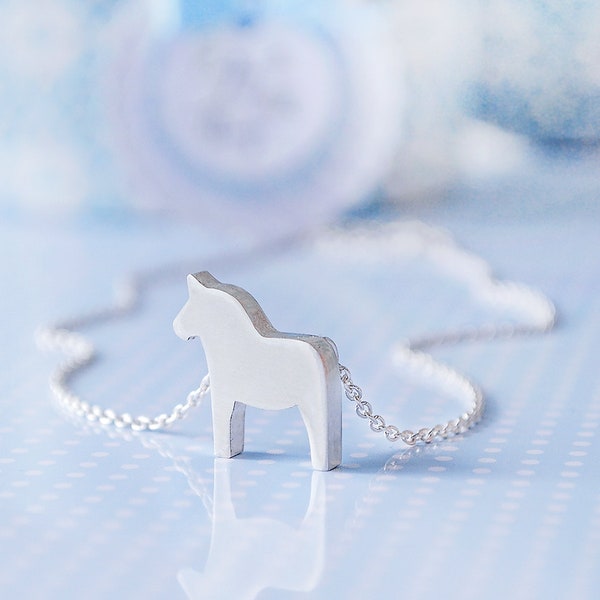 DALA Horse Pendant (classic) / Pendant Horse / Necklace Horse / Chain with Horse / Jewelry handmade / Christmas gift for women