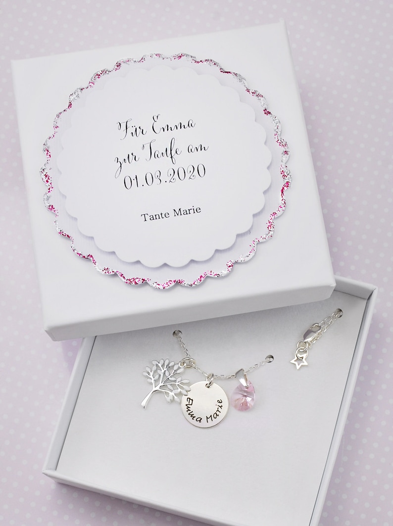 Baptism Gift Girl Engraved Personalized Baby Baptism Necklace Etsy