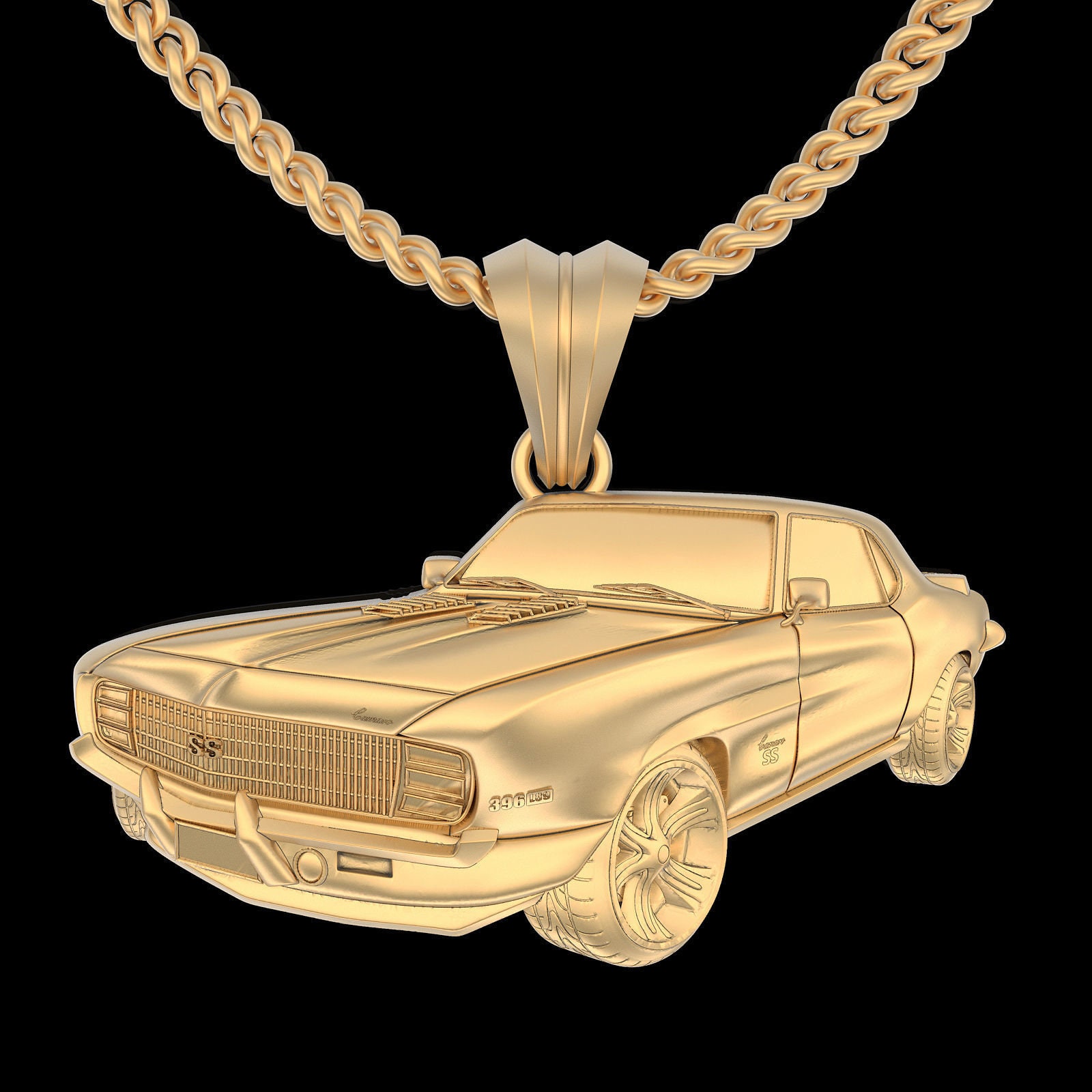 14K Solid Gold Sport Car Necklace 11 Grams / Gold Sports Car Pendant / 14  Karat Solid Gold Car Necklace / Unisex Pendant /great Gift for Him 