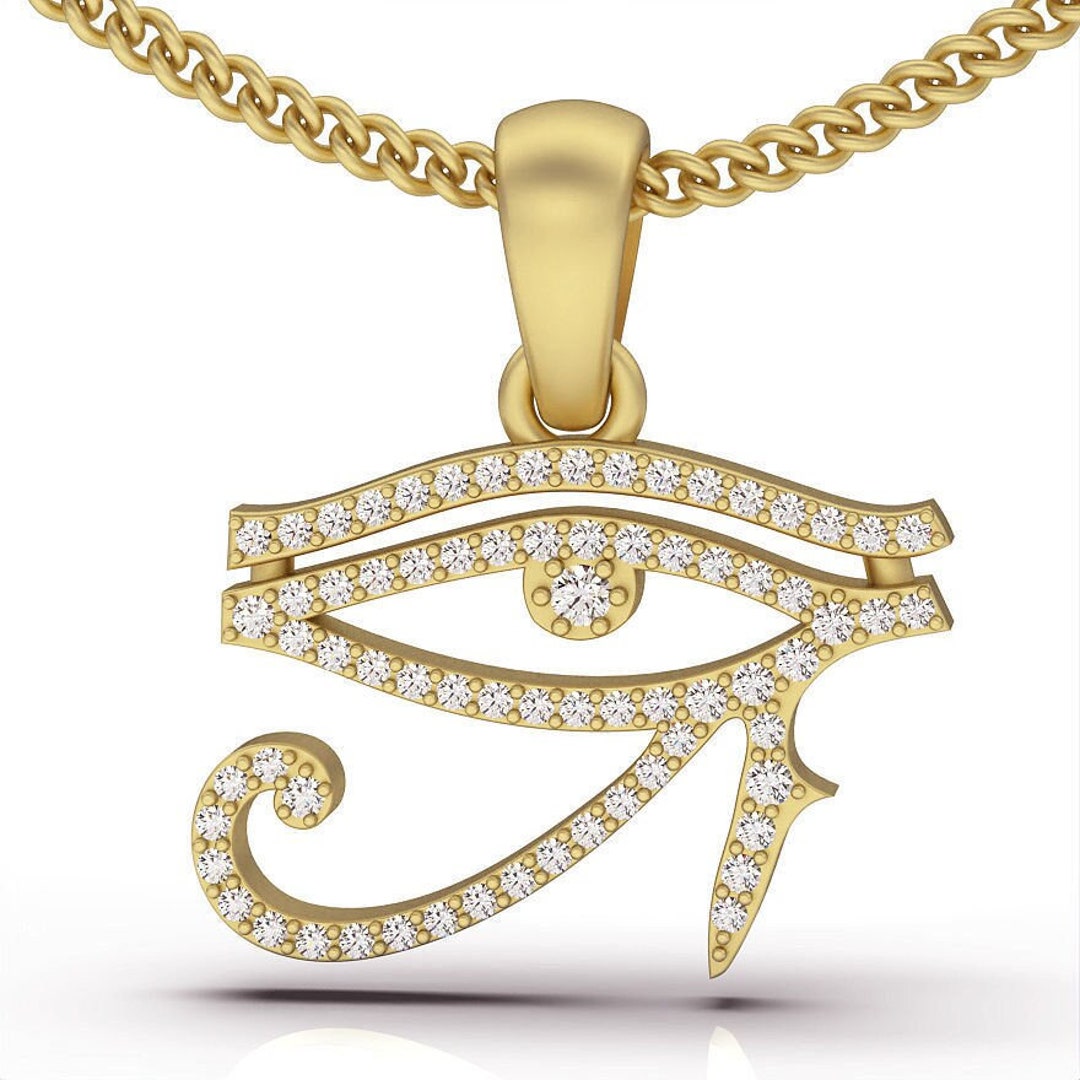 Eye of horus diamond necklace Clearance
