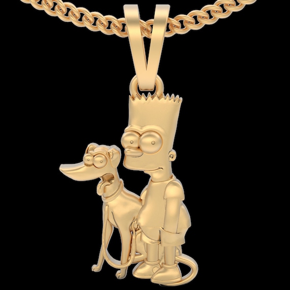 Bart simpson shop diamond pendant