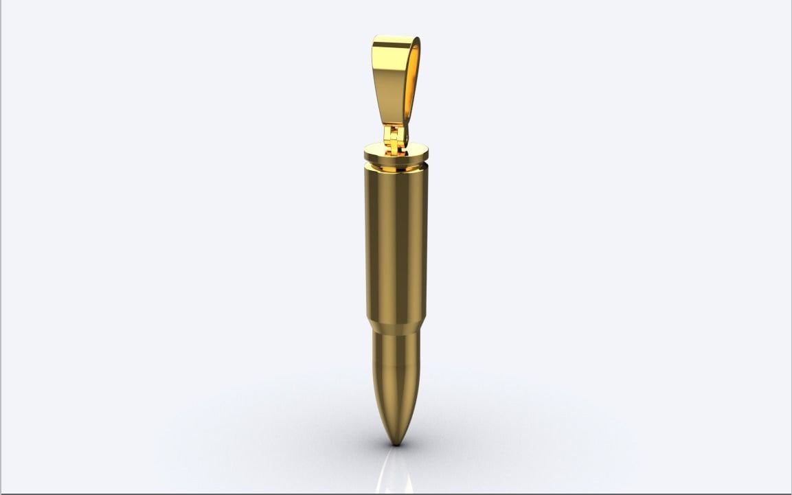 Solid gold hotsell bullet pendant
