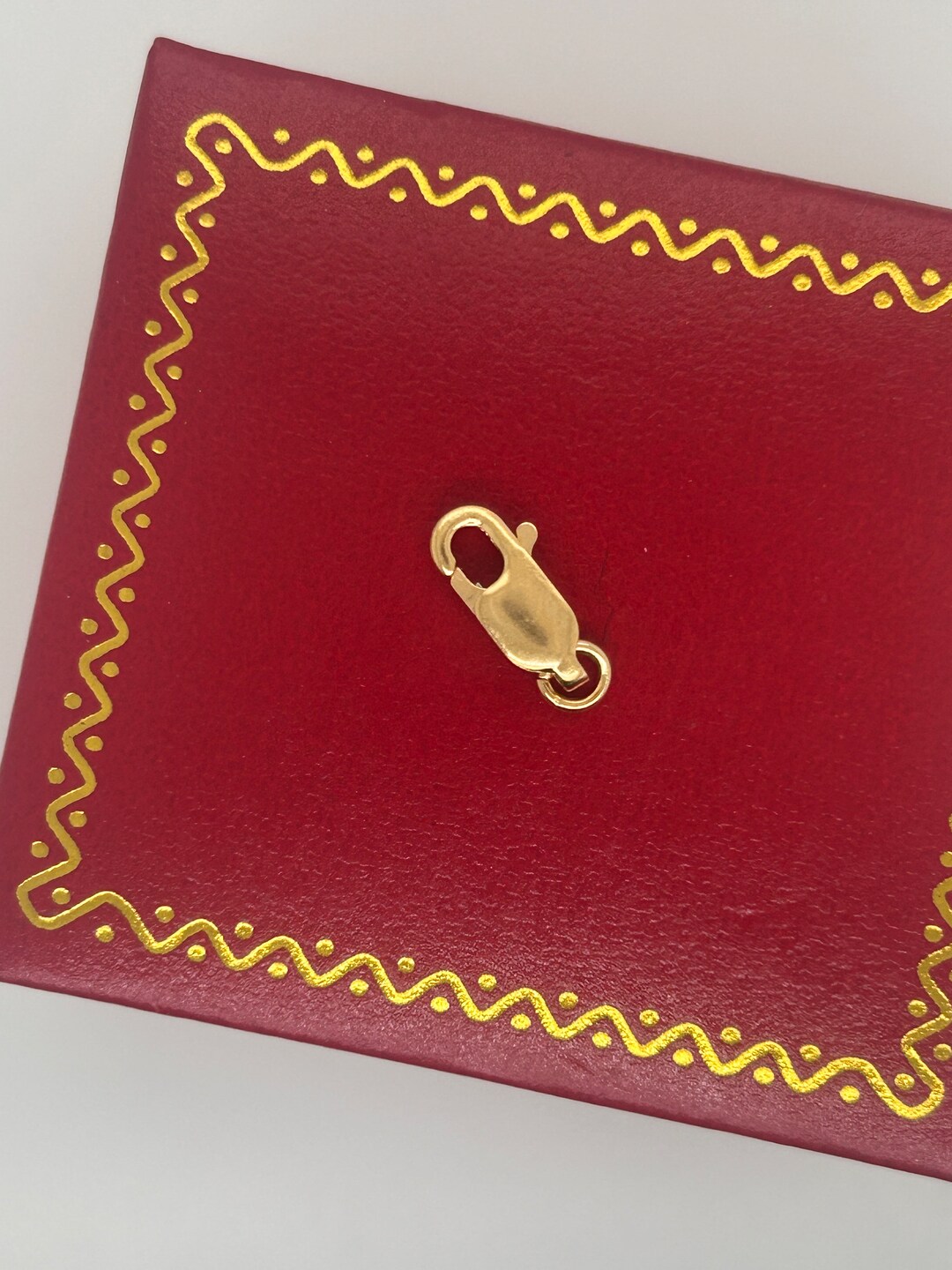 22K Solid Gold Lobster Clasp With Ring Open Jumpring 3 Different Size