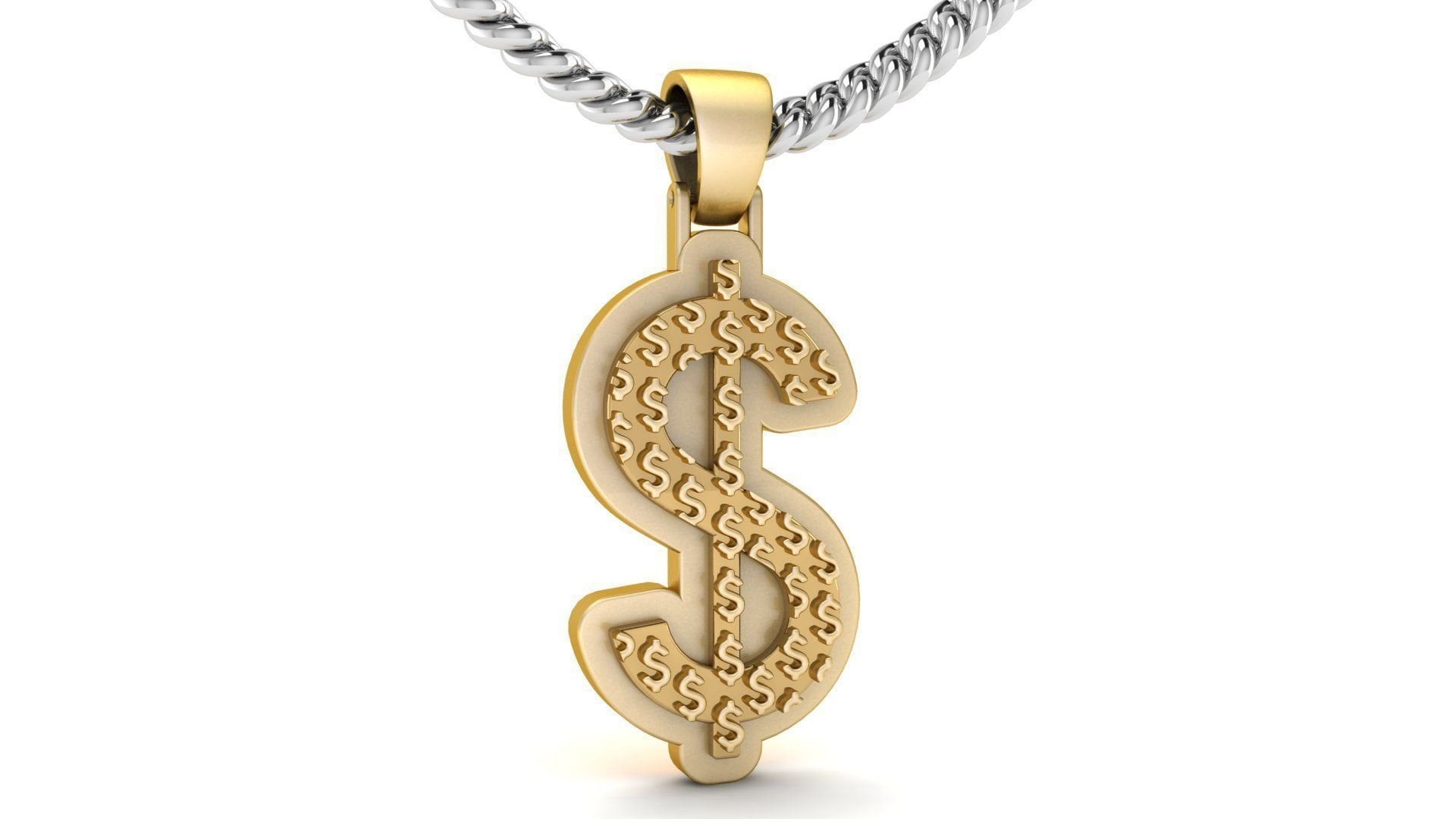 Gold dollar sale pendant