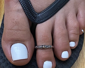 925 Solid Sterling Silver Woven Plait Toe Ring - Etsy