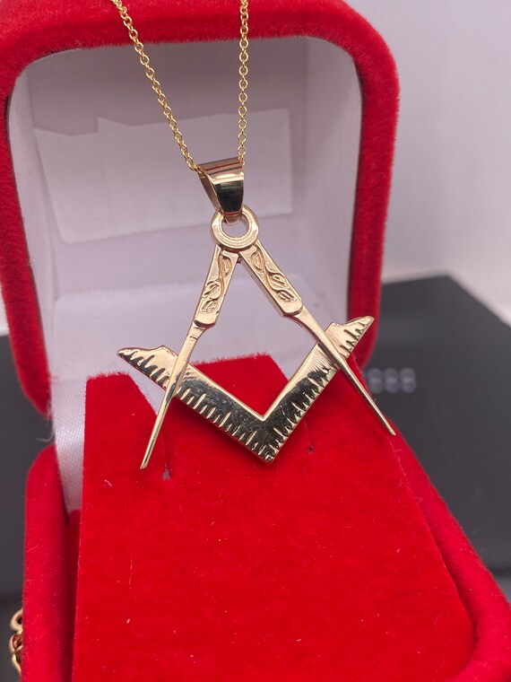 14k gold sale masonic pendant