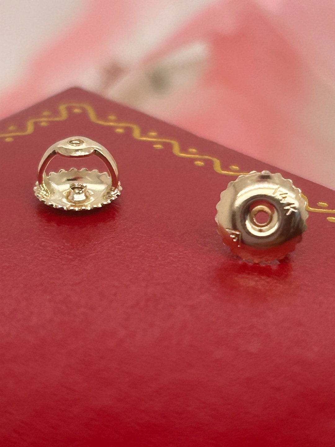 14K Solid Gold Replacement for Screwback Stud Earrings for 1.05mm